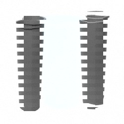 Untouchable Large Plastic Round Waste Receptacle, 22 gal, Plastic, Gray